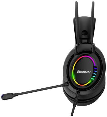 Denver GHS-130 herný headset s USB káblový cez uši čierna stereo