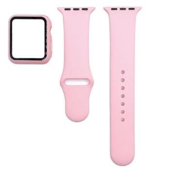 BStrap Silicone remienok s puzdrom na Apple Watch 38mm, pink (SAP012C03)