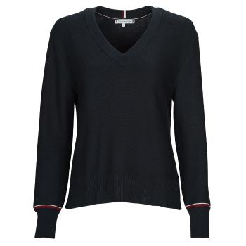 Tommy Hilfiger  GLOBAL STP V-NK SWEATER  Mikiny Námornícka modrá