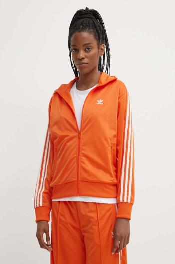 Mikina adidas Originals dámska, oranžová farba, s nášivkou, IP0610