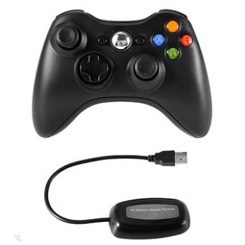 Froggiex Wireless Xbox 360 Controller, čierny (PRCX360PCWLSSBK)