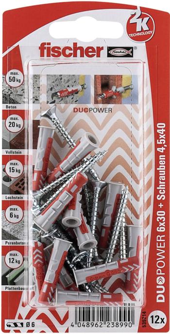 Fischer DUOPOWER sada hmoždiniek 30 mm  535214 1 sada