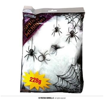 Pavučina biela 228 g + 4 pavúky – Halloween (8434077194300)
