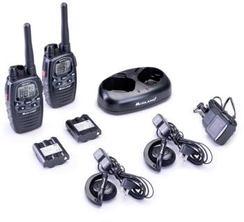 Midland G7 Pro 2er Kofferset, PMR446 Doppelstandlader, MA24-L Headsets C1090.18 PMR rádiostanica/vysielačka sada 2 ks