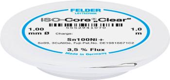 Felder Löttechnik ISO-Core "Clear" Sn100Ni+ spájkovací cín cievka Sn99,25Cu0,7Ni0,05  1 mm