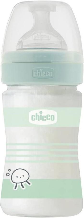 CHICCO Fľaša dojčenská sklo Well-being silikón 150 ml uni