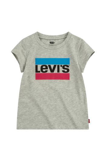 Detské tričko Levi's šedá farba