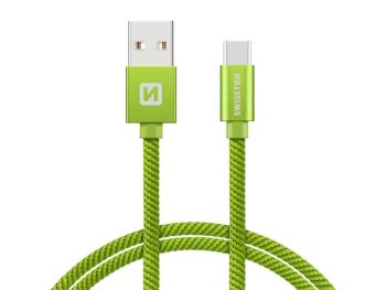 Kábel SWISSTEN 71521207 USB/USB-C 1,2m Green