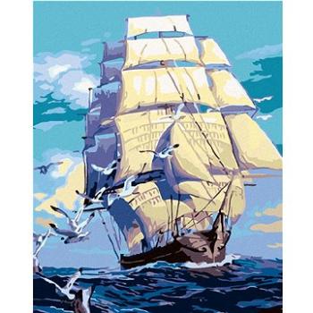 Maľovanie podľa čísel – Koráb a čajky na mori (HRAmal01167nad)