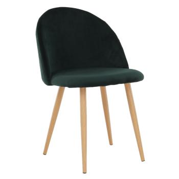 Jedálenská stolička, smaragdová Velvet látka, FLUFFY P2, poškodený tovar
