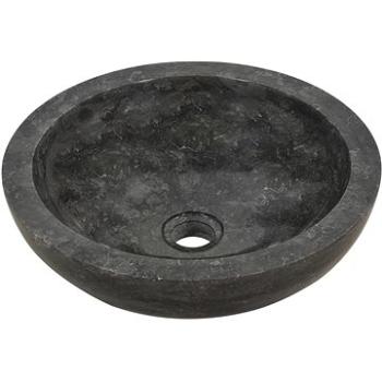 Umývadlo 40 × 12 cm mramor čierne (142774)