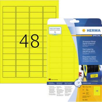 Herma 8030 etikety (A4) 45.7 x 21.2 mm prehľad produktov fólie  žltá 1200 ks extra silné Fóliové etikety