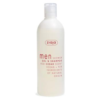 ZIAJA Men Sprchový gél a šampón Red Cedar 400 ml, poškodený obal