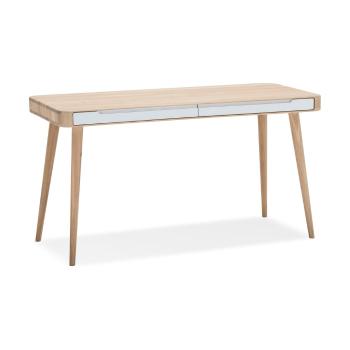 Pracovný stôl z dubového dreva Gazzda Ena, 140 × 60 cm