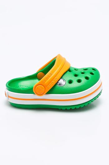 Detské šľapky Crocs CROCBAND 204537 zelená farba