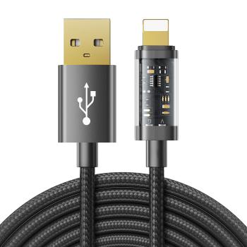 Joyroom USB kábel - Lightning na nabíjanie / prenos dát 2,4 A 20 W 2 M - Čierna KP22404