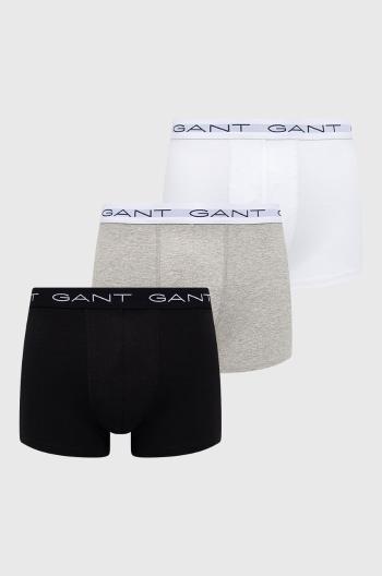 Boxerky Gant (3-pack) pánske, šedá farba