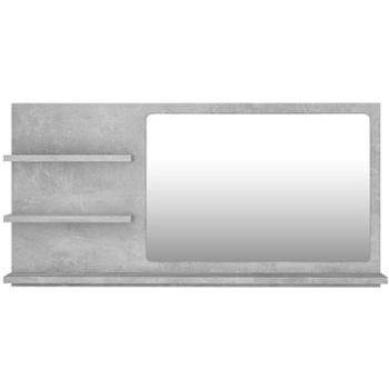 Kúpeľňové zrkadlo betónovo sivé 90 × 10,5 × 45 cm drevotrieska 805019
