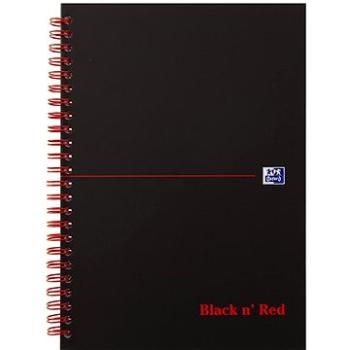 OXFORD Black n´Red Notebook A5, 70 listov, štvorčekový (400047652)