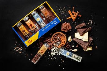 SENS Chrumkavé a pražené cvrčky v darčekovom balení 4ks - čokoládové