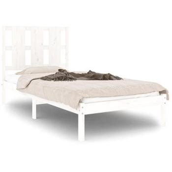 Rám postele biely masívna borovica 100 × 200 cm, 3105591