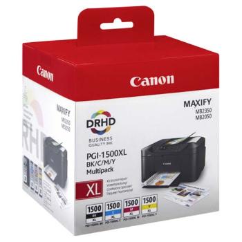 MultiPack CANON PGI-1500-XL - originálna cartridge, čierna + farebná, 34,7ml/3x12ml multipack