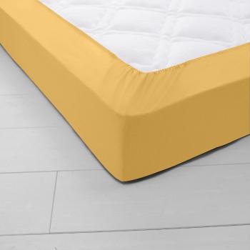 Blancheporte Jednofarebná napínacia posteľná plachta s hĺbkou rohov 40 cm zn. Colombine z dže kari 90x190cm