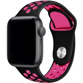 Eternico Sporty na Apple Watch 38 mm/40 mm/41 mm  Vibrant Pink and Black (AET-AWSP-PiBl-38)