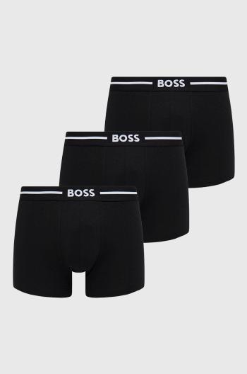 Boxerky BOSS (3-pak) pánske, čierna farba