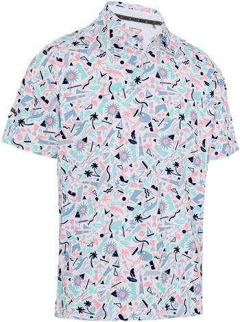 Callaway Florida Abstract Geo Mens Bright White XL Polo košeľa