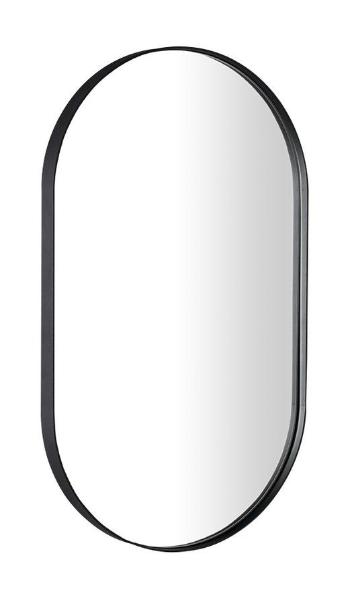 SAPHO - PUNO zrkadlo v kovovom ráme 40x70cm, čierna mat ORT125