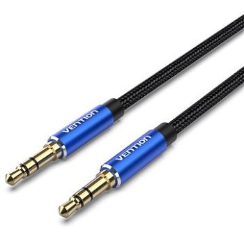 Vention Cotton Braided 3.5 mm Male to Male Audio Cable 1 m Blue Aluminum Alloy Type (BAWLF)