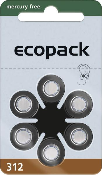 ecopack ECO312 gombíková batéria  ZA 312 zinkovo-vzduchová 161 mAh 1.4 V 6 ks