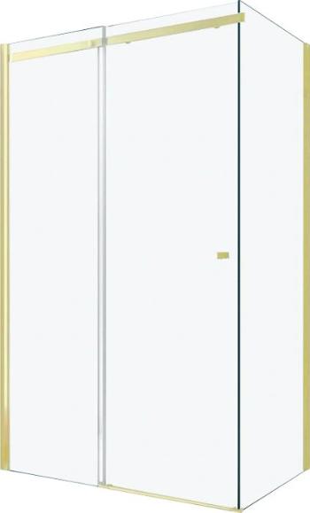 MEXEN/S - OMEGA sprchovací kút 130x100 cm, transparent, zlatá 825-130-100-50-00