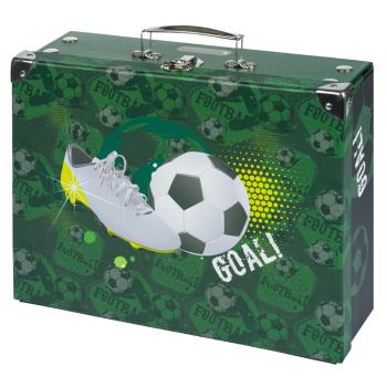 BAAGL Skladací školský kufrík futbal s kovaním