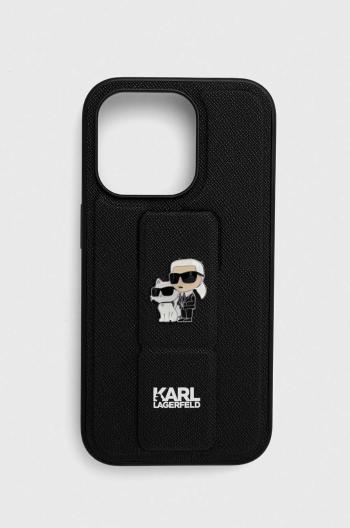 Puzdro na mobil Karl Lagerfeld iPhone 14 Pro 6.1'' čierna farba