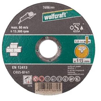 WOLFCRAFT – Kotúč rezací  na kameň 115 mm (4006885168695)