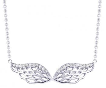 Preciosa Strieborný náhrdelník so zirkónmi Angel Wings 5217 00