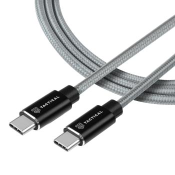 Tactical Aramid extra pevný kábel USB-C/USB-C 100W 20V/5A - 2m - Sivá KP31194