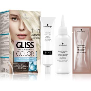 Schwarzkopf Gliss Color permanentná farba na vlasy odtieň 11-11 Ultra Light Titanium Blonde 1 ks