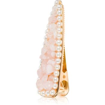 Crystallove Rose Quartz Hair Clip sponka do vlasov 1 ks