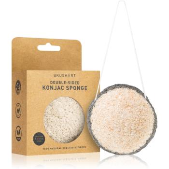 BrushArt Home Salon Double-sided konjac sponge jemná exfoliačná hubka Charcoal & Walnut 6 g