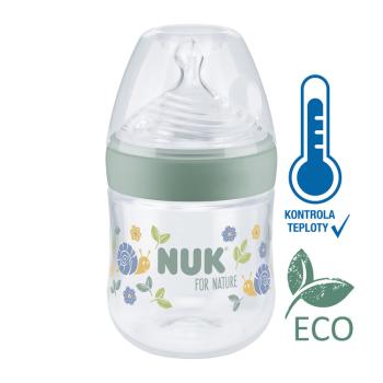 NUK Fľaša dojčenská For Nature s kontrolou teploty, zelená 150 ml