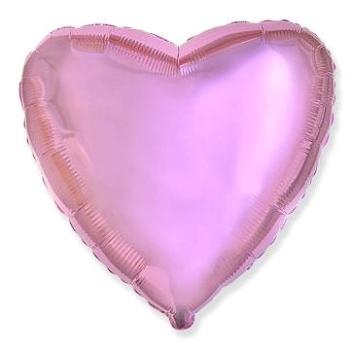 Balón fóliový 45 cm srdce svetlo ružové metalické – Valentín/svadba (8435102306118)