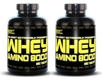 1+1 Zadarmo: Amino Whey 8000 od Best Nutrition 250 tbl. + 250 tbl.