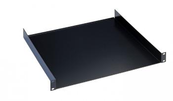 K&M 28482 19" Rack shelf black, 2 spaces, 380 mm, 2,79 kg