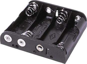 MPD BC4AAB batériový držák 4x mignon (AA) póly kontaktu (d x š x v) 61 x 57 x 15 mm