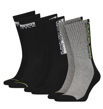 CALVIN KLEIN - 3PACK CK jeans athleisure čierne pánske ponožky-UNI