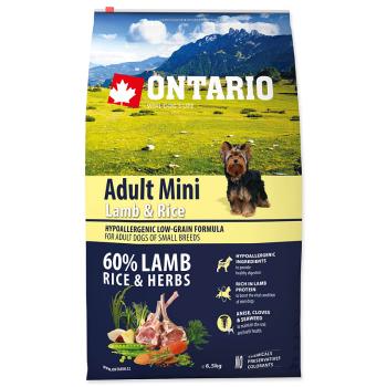 ONTARIO Dog Adult Mini Lamb & Rice 6,5 kg