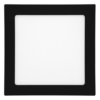 T-LED Čierny vstavaný LED panel hranatý 225 x 225mm 18W Farba svetla: Teplá biela 102116